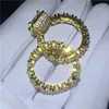 Choucong handgemaakte vintage ring diamant geel goud gevuld 925 zilveren engagement trouwband ringen set voor dames bijoux