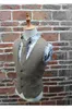2019 Fashion Wool Herringbone Tweed Gilet Slim Gilet da uomo Gilet su misura Giacca da uomo Abito da uomo da sposa Gilet da sposo Bestman Cheap