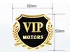 3D VIP MOTORS Logo Metal Car Chrome Distintivo dell'emblema Decalcomania Porta Finestra Corpo Auto Decor Adesivo fai da te Decorazione auto Styling