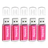 Rose 5PCS / LOT Rectangle USB Flash Drives Flash Pen Drive High Speed Memory Stick Stockage 1G 2G 4G 8G 16G 32G 64G pour PC Portable Thumb Pen