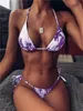 Sexy Mini Micro String Tanga Bikini triángulo 2020 rosa azul Tie Dye traje de baño mujeres traje de baño ropa de playa traje de baño