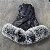 Fashion- real leather rabbit Leather gloves and velvet touch screen rex rabbit hair mouth Korean version of the bicycle cold warm sheeps