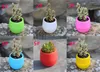 7 * 7cm mini flower pote 5 cor redonda plástica plástico groove vazamento buraco design flor panela suculenta jardim bonsai pote decoração de casa dc940