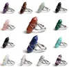 NIEUWE Zeshoekig Prisma Ringen Edelsteen Rock Natural Crystal Quartz Healing Point Chakra Stone Charms Opening Ringen voor vrouwen mannen