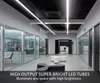 LED fluorescerende buis licht lamp 8ft 8 voet fa8 45w t8 led buis lichten single stuk 4500LM fabriek winkel licht