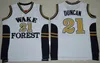 NCAA College Men Basketball Tim Duncan Jerseys 21 Wake Forest Demon Deacons Chris Paul Jerseys 3 University Yellow Black White Color