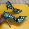 Designer ocasional Frete grátis real pic verde cobra python mulheres senhora venda quente 2019 novo estilo ponto dedo do pé de salto alto sapatos Bombas 12 cm 10 cm 8 cm