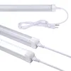 T8 Integrerad LED Tube Light 5000K 6000K 72W 8ft LED-butikslampa, 120W 4 rader V FORM Double Side Warehouse Light