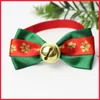 Cão de natal Gato Laços Laços Xmas Pets Presente Animais de estimação Collar Holiday Wedding Decoration Dog Grooming Acessórios