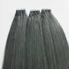 top quality grade 8a 20g pieces 80g 40pcs glue skin weft pu tape in human hair extensions 16 18 20 22 24inch brazilian