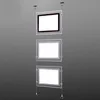 Coluna de 2 unidades A3 Displays de janela de LED de dupla face com bolso de luz iluminado Moldura de pôster de janela para propriedades de corretores de imóveis 239H