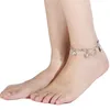 Playa de verano en forma de tortuga de concha en forma de tobilleras para las mujeres del tobillo pulsera mujer sandalias en la cadena de la pierna joyería del pie