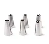10 pcs/set Nozzle Set Icing Piping Cream Pastry Bag Stainless Steel Piping Icing Nozzle Nail Set Cake Decorating Tool