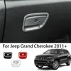 Couvercle de décoration de poignée de boîte de rangement de copilote de voiture ABS, pour Jeep Grand Cherokee 2011 + accessoires d'intérieur automobile