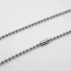 10st lång kedja smycken länk för hängande gör hantverk män halsband mode tillbehör runt pärlstav diy boll rostfritt stål