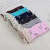 Girls Lace Socks In Tube Socks Leggings Kids Knee High Socks Floral Hosiery Stockings Fashion Designer Cotton Footwear Gifts YFA946