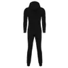 Homens Tracksuits Esportes homens atender quentes agasalhos Ajuste de correspondência de cores Sportswear tamanho grande sweatsuit macho S-3XL