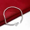 Charme Bracel banhado a prata suave talão pulseira jóias selvagem bonito jóias Cadeia Charme Beads Bracelet
