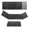 Tragbare dreifach zusammenklappbare Bluetooth-Tastatur, kabellose Mini-faltbare Touchpad-Tastatur für IOS/Android/Windows iPad Tablet