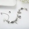 Hot Charm Star Moon Beaded Bracelet for Pandora Jewelry Silver Plated High Quality Temperament DIY Beaded Pendant Lady Bracelet with box
