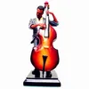 Double Bass Sculpt Statue Modern Musicians Figure Resin Room Decoration Musician Souvenir5786515