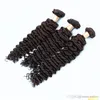 venda pacotes de cabelo profundo onda cabelo humano tecer 3 pcs lote não transformado malaio Remy extensões de cabelo livre