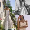 2020 Lyxiga Mermaid Bröllopsklänningar Sweetheart Lace Appliqued Beaded Ruffles Robes de Mariée Sirène Custom Made Country Bridal Gowns