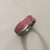 Anello di fidanzamento in cristallo con anello nuziale con diamante rosa argento in acciaio inossidabile 316L per ragazze per le donne amanti delle ragazze trasporto di goccia all'ingrosso