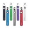 UGO V 650 900mAh EVOD Ego 510 Battery 7colors micro USB Charge Passthrough batteries Preheating Vape pen with usb cable
