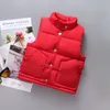 Enfant Coton Gilet Solide Garçons Vers Le Bas Gilet Simple Poitrine Filles Veste Chaud Enfants Outwear Hiver Enfants Vêtements 6 Couleurs DW4442