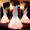 Sexy daadwerkelijke foto's luxe zeemeermin prom jurken kristal kralen backless illusie vloer lengte formele avond feestjurken ogstuff vestidos