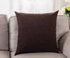 Hushållsfärg Färg Burlap Pillow Case Plain Cover Cushion Cover Shams Linne Fyrkant Kasta Pillowcases Kudde täcker för bänk soffa soffa