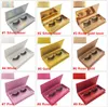 3D Mink False Eyelashes with Lashes Boxes Makeup Cross Thick Natural Eye lash Can Custom Logo Eyelash Packaging Box Case