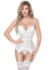 Bustier-Korsett für Damen, sexy Gürtel, Taillenkorsett mit Strumpfgürtel, sexy Überbrust-Schnürung oben, Femme-Dessous, Push-Up-Bustier, Pl3005