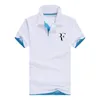 Novo Roger Federer Chegada Venda Polo Camisas Masculinas Primavera Verão 13 Cores Moda Casual Manga Curta