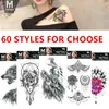 208*95mm Totem arabe tatouages temporaires bras tatouage autocollant fleur autocollants WS019