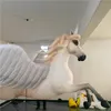 Unicorno gonfiabile da appendere a palloncino gonfiabile di alta qualità da 3 m con striscia LED per decorazioni a soffitto per nightclub
