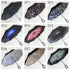 Umbrellas Umbrella Wholesale 64 Patterns Sunny Rainy Umbrella Reverse Folding Inverted Umbrellas With C Handle Double Layer Inside Out Windp