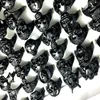 Hela 50st Black Skull Mix Eloy Rings Man Women Finger Ring Punk Biker Fashion Jewelry Re8714524