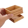 Bamboo Soap Dishes Simple Natural Soap Box Holder Rack Drain Tray Bamboo for Bath Shower Accessories HHA1166