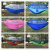 12 kolorów Portable Hamak z moskitierą Single-osobową Hamak Wiszący łóżko złożone do woreczki do podróży C613