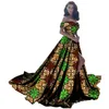 Verão 2019 Vestidos Africanos para Mulheres Bazin Off Should Party Dress Dashiki Elegante vestido longo para fêmea WY2734