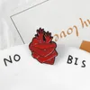 Organ Heart Enamel Pins Badges Bloodthirsty Hug Brooches Dark Red Arms Lapel pin Denim Shirt Collar Punk Fashion Jewelry Gift