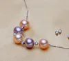 8-9mm Pendants Models Mixed Color Natural Pearl Necklace