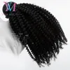 VMAE 100% Obehandlad Afro Kinky Curly Remy Virgin Human Hair Grade 11a 3 Bundles Naturliga svarta nageljusterade väftförlängningar