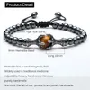 Bracelet Men Natural Stone Bracelets 6mm Hematite Bead With Eagle Braided Rope Adjustable Male Bracelets For Mens Gift Homme 328 C19041703