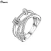 Donia Jewelry Luxury Ring 과장된 지르콘으로 가득 찬 3 링 구리 유럽 유럽 및 미국 크리에이티브 디자이너 Gifts214c