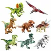 Jurassiic Park World Dinosaur Bouwstenen 48 Designes Kopf Blokspeelgoed Jurassic Dinosaur Park Bricks Pop Speelgoed Beste ABS Dinosaurus Minifig