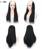 Clip Hairpiece 26 inch Hair Extensions Black Blonde Ombre Color Lange Clip 14 Kleuren Echt natuurlijk Dikke rechte synthetische