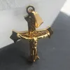 Charme Jesus Kreuz Anhänger Halsketten Mode Hip Hop Schmuck Vergoldet Design Lange Kette Punk Rock Füllung Stücke Herren